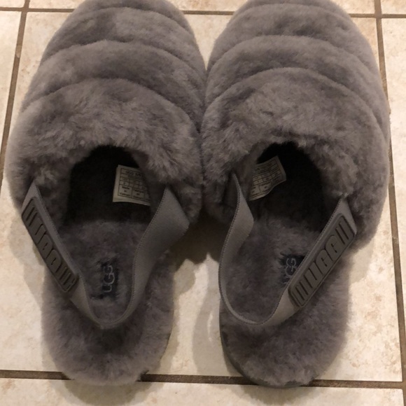 UGG Super Fluff Slippers grey - Picture 7 of 14
